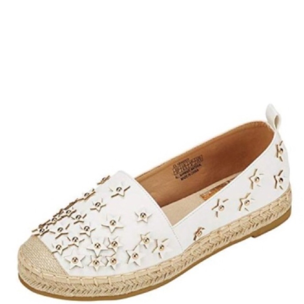 BNWB JENN ARDOR Ivory Star Studded Espadrilles